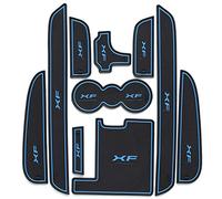 EAGLEG 10 Pezzi Auto Scanalatura della Porta Tappetino Antiscivolo per Jaguar XF 2011-2015,Gomma Braccioli Tappetino di Stoccaggio Interni Auto Antipolvere Pad Accessori,a-Blue,Blue