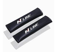 EAGLEG 2 Pezzi Imbottiture Cinture di Sicurezza per Auto, Copri Cintura di Sicurezza in Fibra di Carbonio Morbida e Confortevole per Hyu-ndai N N Line Interni Styling Accessori, N Line