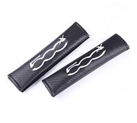 EAGLEG 2 Pezzi Imbottiture Cinture di Sicurezza per Auto, per Fi-at 500X, Coperture di Protezione della Spalla Comfort in Fibra di Carbonio Interni Styling Accessori,Black