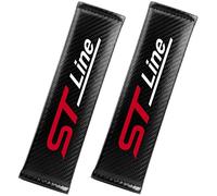 EAGLEG 2 Pezzi Imbottiture Protezione per Cintura di Sicurezza Auto per FO-rd ST Focus 2 3 Mondeo Fiesta, Comode Spalline della Cintura di Sicurezza in Fibra di Carbonio Interni Accessori,Black