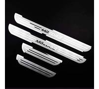 EAGLEG 4 Pezzi Acciaio Inox Battitacco per Auto Sticker, per Mazda 3 Axela 2014-2019, Esterno Battitacco Protezione Plates Anti-Graffio Scuff Adesivi Decorativi Accessori,Silver