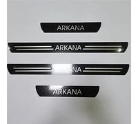 EAGLEG 4 Pezzi Acciaio Inox Battitacco per Auto Sticker, per Ren-Ault ARKANA XM3 2019 2020 2021, Esterno Battitacco Protezione Plates Anti-Graffio Scuff Adesivi Decorativi Accessori,Black