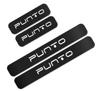 EAGLEG 4 Pezzi Adesivi Battitacco in Fibra Carbonio Auto, per Fi-at 500 Panda Punto Tipo Abarth, Esterno Battitacco Protezione Plates Anti-Graffio Scuff, Car Styling Decorativi Accessori, Punto 2