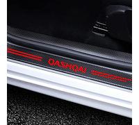 EAGLEG 4 Pezzi Battitacco in Fibra di Carbonio per NIS-San Qashqai J10 J11 J12 2009-2018 2019 2020 2021, Protezione Esterna del battiscopa del davanzale della Porta Car Styling Accessori,Red