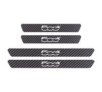 EAGLEG 4 Pezzi Fibra di Carbonio Battitacco per Auto Sticker, per Fi-at 500 500C 500l 500x Panda Punto Bravo, Esterno Battitacco Protezione Plates Scuff Adesivi Decorativi Accessori, 500x