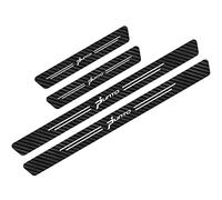 EAGLEG 4 Pezzi Fibra di Carbonio Battitacco per Auto Sticker, per Fi-at 500 Abarth Panda Punto Tipo, Esterno Battitacco Protezione Plates Anti-Graffio Scuff Adesivi Decorativi Accessori, Punto