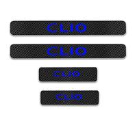 EAGLEG 4 Pezzi Fibra di Carbonio Battitacco per Auto Sticker, per Ren-Ault Clio, Pellicola del Protezione Davanzale Portiera Auto Anti-Graffio Scuff Adesivi Decorativi Accessori,Blue