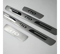EAGLEG 4 Pezzi Piastra Battitacco Auto in Acciaio Inossidabile per Hyu-ndai i10 2013-2020 Protezione del Davanzale Portiera dell'auto AntiGraffio Batticalcagno Decorativi Accessori,Silver