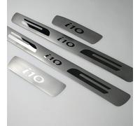 EAGLEG 4 Pezzi Piastra Battitacco Auto in Acciaio Inossidabile per Hyu-ndai i10 2013-2020 Protezione del Davanzale Portiera dell'auto AntiGraffio Batticalcagno Decorativi Accessori,Silver