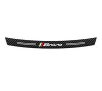 EAGLEG Auto Fibra Carbonio Protezione Paraurti Posteriore per Fi-at Bravo, Bagagliaio Battivaligia Battitacco Soglie delle Porte Posteriori Protezione Adesivi, Auto Accessories,Black