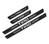 EAGLEG Battitacco per Auto Sticker per Fi-at 500 Abarth Panda Punto Tipo, 4 Pezzi Fibra di Carbonio Esterno Battitacco Protezione Plates Anti-Graffio Scuff Adesivi Accessori, Tipo