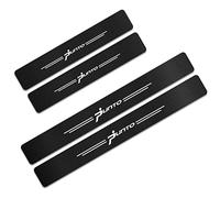 EAGLEG Battitacco per Auto Sticker per Fi-at 500 Panda Tipo Punto, 4 Pezzi Fibra di Carbonio Esterno Battitacco Protezione Plates Anti-Graffio Scuff Adesivi Accessori, Punto
