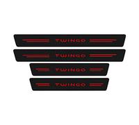 EAGLEG Fibra di Carbonio Battitacco per Auto Sticker, per Ren-Ault Twingo 1 2 3 2021-1993, 4 Pezzi Esterno Battitacco Protezione Plates Anti-Graffio Scuff Adesivi Decorativi Accessori,Black