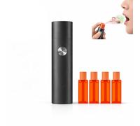 EAGLENOS Smart Electric - Spray orale elettrico portatile, con 4 cialde (2 gusti: litchi e cetriolo), alito fresco istantaneo in 3 secondi, senza alcool e zucchero (grigio scuro)