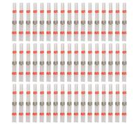 Eagles 50 x terminali elettrici per saldare guaina termica, terminali in rame elettrico, cavo connettore, rosso