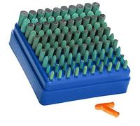 Eagles (TM) 100pcs, di gomma, 3 mm Shank assortiti di, punta da testa ruota kit per Dremel Polish Rotary Tools - free finger culle (verde)