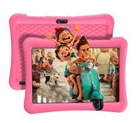 EagleSoar Tablet Bambini 10 Pollici Android 13 Tablet per Bambini Quad Core 3GB RAM 32GB ROM 6000mAh WiFi Bluetooth Controllo Parentale Apprendimento Educazione PC con Custodia (Rosa)
