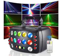 Eagou Diary luci discoteca professionale, 4 in 1 luci dj, 50W RGBW LED luce discoteca con modalità di lavoro multiple, Luci festa con Dimming Ultra-Smooth per per la parte Disco DJ Home Barra