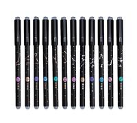 EAJORN 12 penne gel cancellabili per studenti e bambini, con punta ad ago da 0,5 mm, colore blu