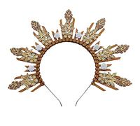 EAJORN Cerchietto per capelli con perle, stile vintage, accessorio per capelli per matrimonio, accessorio per foto da sposa