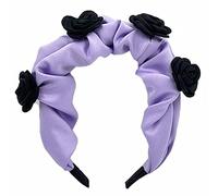 EAJORN Cerchietto per capelli da donna con rose, larghezza 5,8 cm, con fiori, per feste e matrimoni
