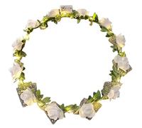 EAJORN Cerchietto per capelli sottile fatto a mano con luce a LED, per donne, matrimoni, feste, con nastro regolabile, accessori per capelli