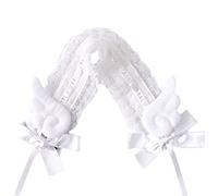 EAJORN Fasce per capelli fatte a mano, stile gotico, Lolitas, cosplay, cameriera, in pizzo, con fiocco, per donne