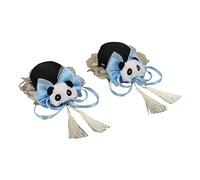 EAJORN Fermaglio per capelli in peluche a forma di panda fatto a mano, accessorio per capelli carino Decors Lolitas Cosplay forcina per capelli per donne e ragazze