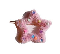 EAJORN Molla Peluche Stella Laterale Forcina per Donna Carino Stile Dolce Fascino Clip Dei Capelli Estetica Accessori Per Capelli