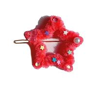 EAJORN Molla Peluche Stella Laterale Forcina per Donna Carino Stile Dolce Fascino Clip Dei Capelli Estetica Accessori Per Capelli
