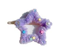 EAJORN Molla Peluche Stella Laterale Forcina per Donna Carino Stile Dolce Fascino Clip Dei Capelli Estetica Accessori Per Capelli