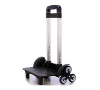 EAJORN Zaino Trolley Pieghevole Carrello 6 Ruote Rotolamento-Bagagli Carrelli in Lega di Alluminio Grigio per Borse Scuola