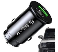 Eake - Caricatore per auto con presa di ricarica per telefono, caricabatteria da auto per cellulare A+C, portatile USB PDP PD A+C Mini caricabatteria da auto PD a ricarica rapida da 3,1 A, adattatore