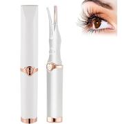 Eaksone - Piegaciglia elettrico Eaksone, piegaciglia riscaldato, portatile, per un look naturale, ricaricabile tramite USB, per ricci di lunga durata, 3 modalità di temperatura (bianco)