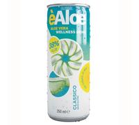 e'Aloe Wellness Drink Bevanda non Gassata con Cubetti di Aloe Vera Senza Glutine Confezione da 12 Lattine da 250 ml