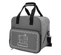 EALRIDV Sewing Machine Bag,Large Capacity,Multiple Pockets,Portable Tote Bag,Sewing Machine Storage,Sewing Machine Tote, Suitable for Most Life Scenes,Purple & Grey (Grey)