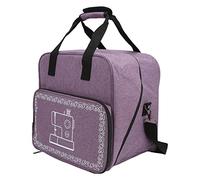 EALRIDV Sewing Machine Bag,Large Capacity,Multiple Pockets,Portable Tote Bag,Sewing Machine Storage,Sewing Machine Tote, Suitable for Most Life Scenes,Purple & Grey (Purple)