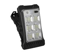 EALRIDV Solar Wandlampe Außen mit Bewegungsmelder, LED Solarlampe mit USB Aufladung, 3 Beleuchtungsmodi, Flexibel Einsetzbar für Garten, Terrasse, Zaun, Wandmontage und Clipmontage (54LED)