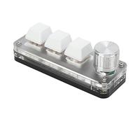 EALRIDV Tastiera a una mano, 3 tasti, Funzione personalizzata, Tastiera singola, Scorciatoie, Tastiere piccole, per ufficio, giochi, musica, media, controllo industriale, laboratorio,