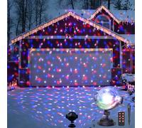 EAMBRITE Proiettore natalizio a LED con 10 combinazioni di colori, proiettore natalizio con timer e telecomando, colori che cambiano automaticamente, decorazione natalizia per uso interno ed esterno