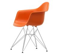 Eames Plastic RE DAR Sedia da Pranzo Arancione/ Cromo