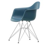 Eames Plastic RE DAR Sedia da Pranzo Blu Mare/ Cromo