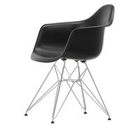 Eames Plastic RE DAR Sedia da Pranzo Deep Black/ Cromo