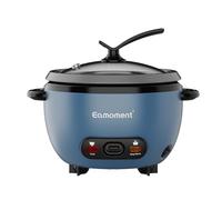 Eamoment ERC-5P07BL 1L | 400W Cuociriso e Vaporiera 2 in 1 Riscaldare e cuocere 1-5 persone Pentola rimovibile antiaderente, Spatola e misurino inclusi