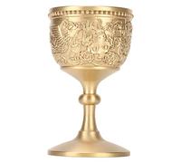 EAmrfvqt Bicchieri da vino rosso in acciaio, Gold Chalice Embossed Dragon Phoenix Brass Goblet for Wedding Party Gift