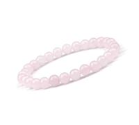 EAmrfvqt Braccialetti di perline, Bracciale estensibile in cristallo di quarzo rosa con perline pietra piccole da 6 mm, curativo, 18 cm