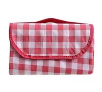 EAmrfvqt Coperte da picnic pieghevoli, Coperta da picnic pieghevole portatile, tappetino campeggio multicolore, 100 x 150 cm, viaggio in spiaggia(Red)