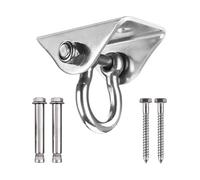EAmrfvqt Ganci per amaca, Ganci for amaca, 500 kg, supporto a soffitto, sedia da yoga multicolore, sacco di sabbia, palestra(Silver)