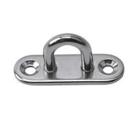 EAmrfvqt Ganci per amaca, Ganci for piastra con occhiello in acciaio inossidabile, 2 pezzi, for montaggio su supporto ovale, da parete, for barca(2pcs 304-m5)
