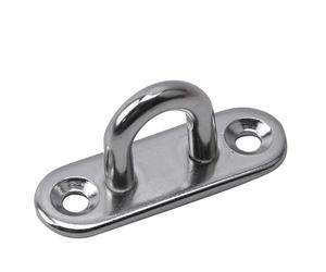 EAmrfvqt Ganci per amaca, Ganci for piastra con occhiello in acciaio inossidabile, 2 pezzi, for montaggio su supporto ovale, da parete, for barca(304-m5 4.5x1.5x2cm)